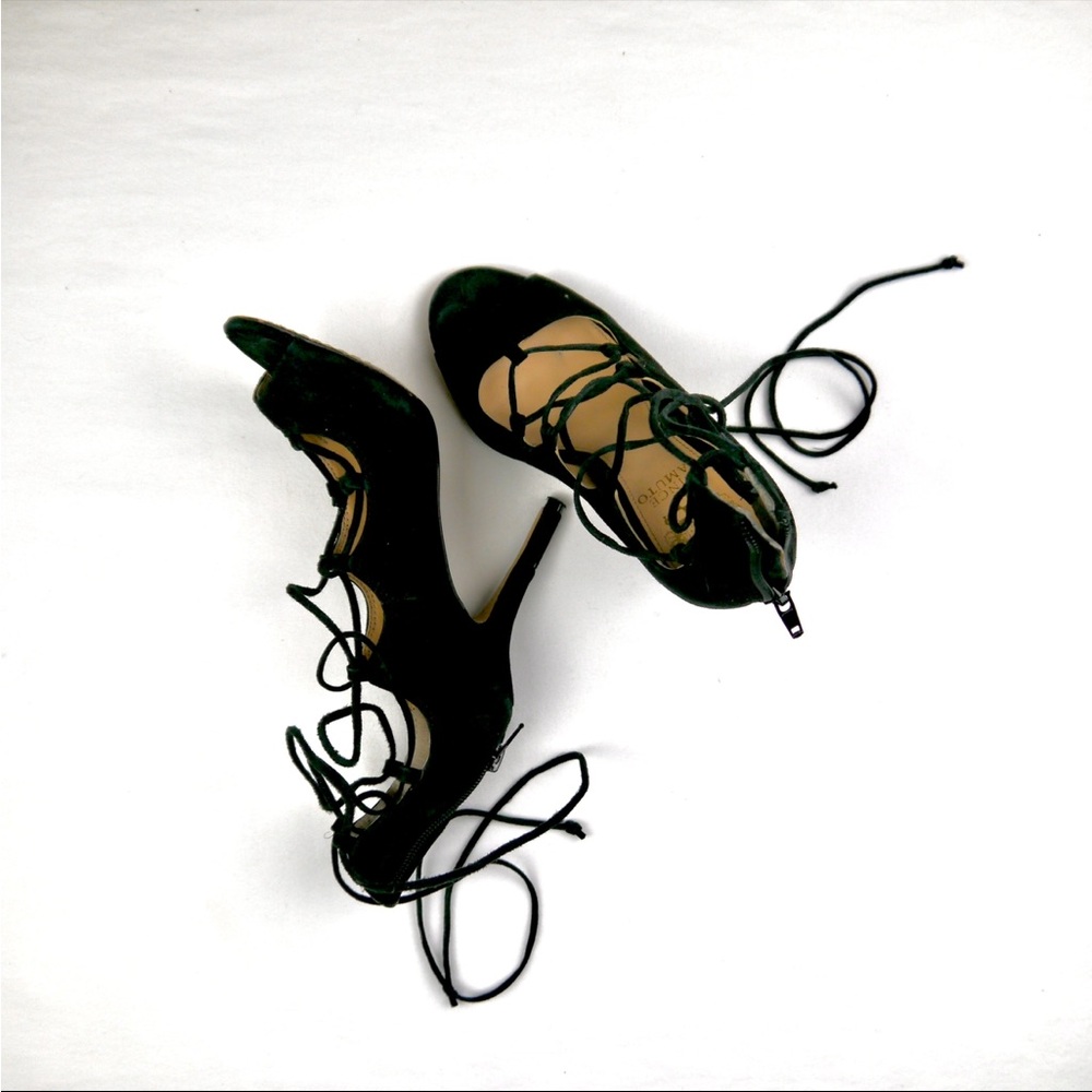 Vince Camuto “Sandria” lace-up heel sandals